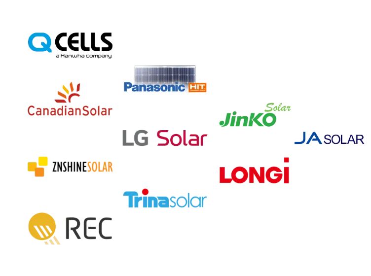 logos of solar panel manufacturers